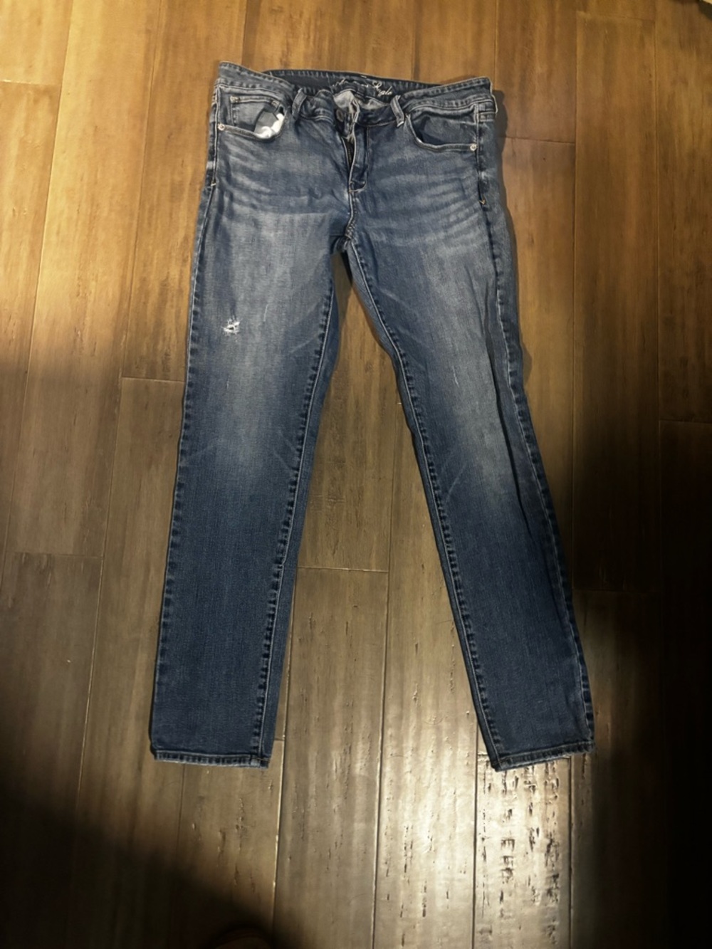 American Eagle Outfitters Women's Skinny Jeans - Dark Blue Wash